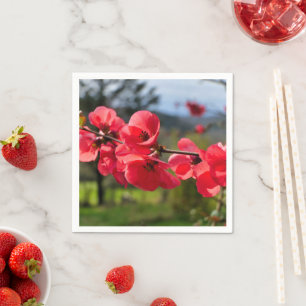 Chaenomeles speciosa Paper Napkins Serviette