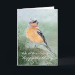 Chaffinch Bird Happy Birthday Brother in Law Karte<br><div class="desc">Custom Chaffinch Bird Happy Birthday Brother in Law</div>
