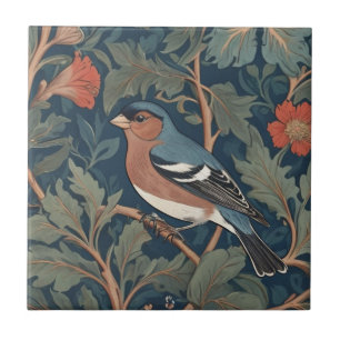 Chaffinch William Morris Stil Links gegenüber Bird Fliese
