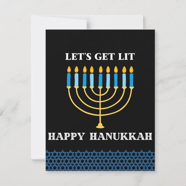 Chag Hanukkah Sameach 2021 Feiertagskarte (Vorderseite)