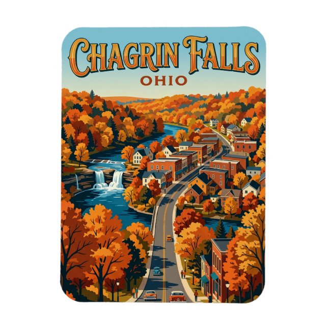 Chagrin Falls USA Magnet (Vertikal)