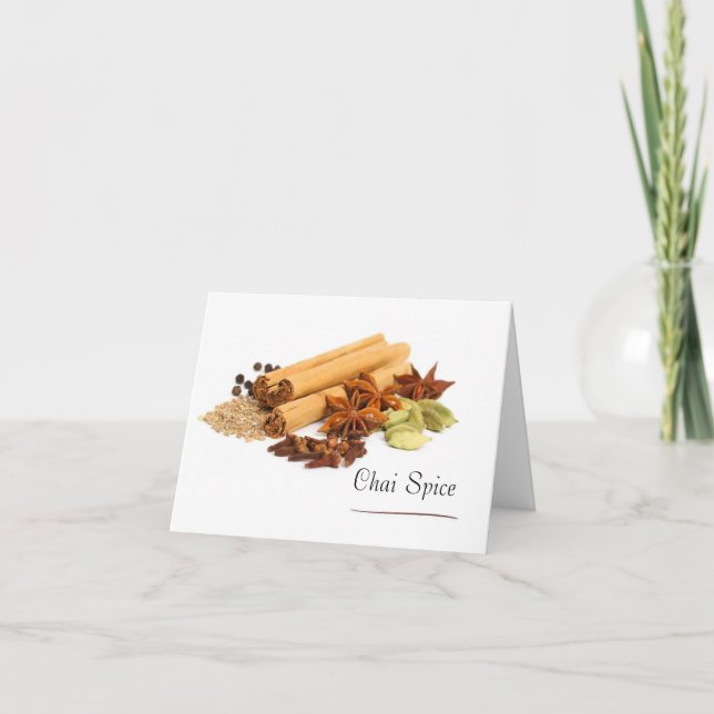 Chai-Gewürz-Mitteilungskarten Karte (Vorderseite)