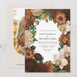 Chai Latte, Burnished Copper & Coffee Quartz Einladung