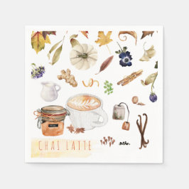 Chai Latte | Erntedank Friendsgiving Serviette