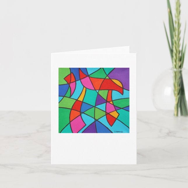 Chai Mosaic 4 x 5.6 Note Card Karte (Vorderseite)