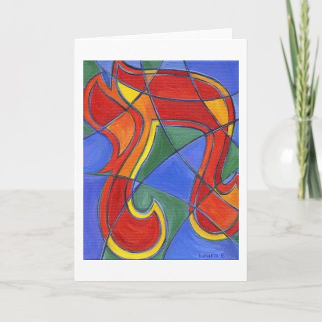 Chai Mosaic Note Card Karte (Vorderseite)