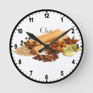 Chai Spice Wall Clock Runde Wanduhr