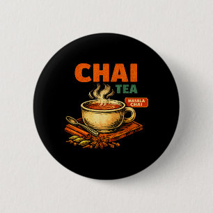 Chai-Tee-Liebhaber indisches Getränk Masala Chai T Button