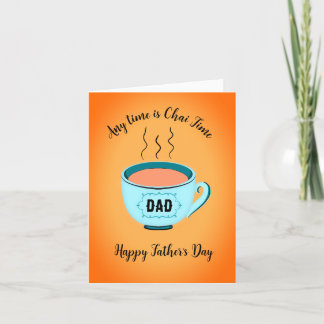Chai Time Vatertag Grußkarte Feiertagskarte