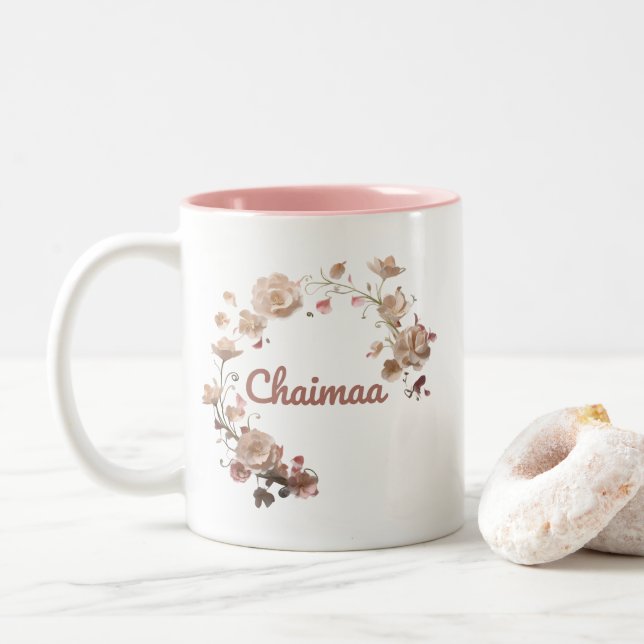Chaimaa Floral Tasse (Mit Donut)