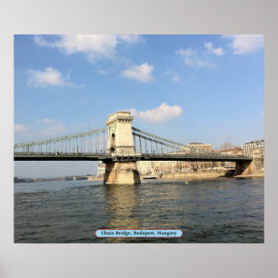 Chain Bridge, Budapest, Hungary Poster