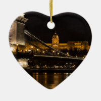 Chain Bridge with Buda Castle Hungary Budapest