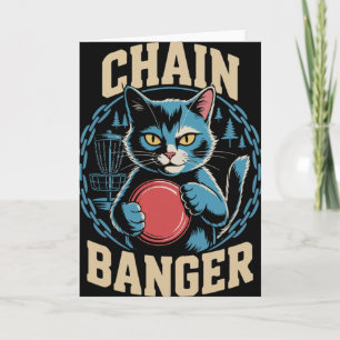 Chain Nger Disc Golf Cat Humor _2  Karte