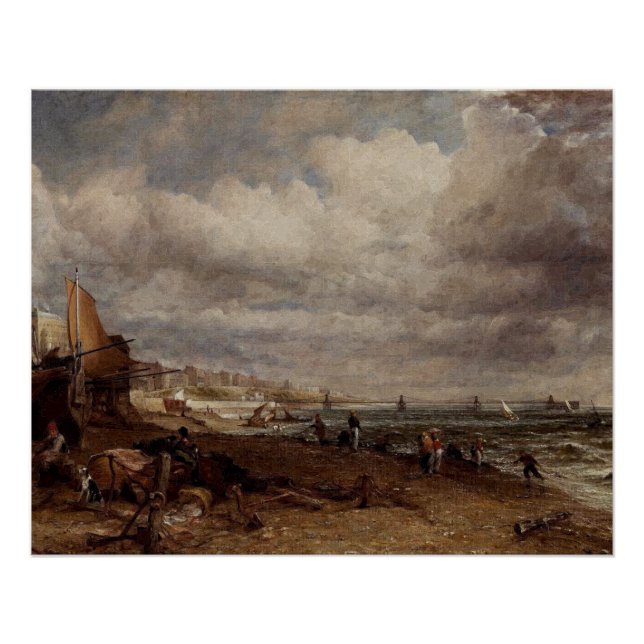 Chain Pier in Brighton von John Constable Poster (Vorderseite)
