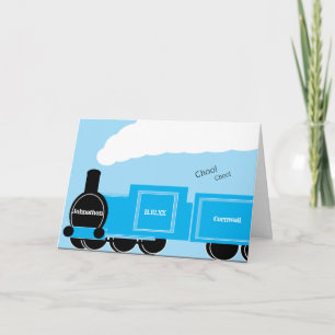 Chaîne à vapeur personnalisée nouvelle carte bébé
