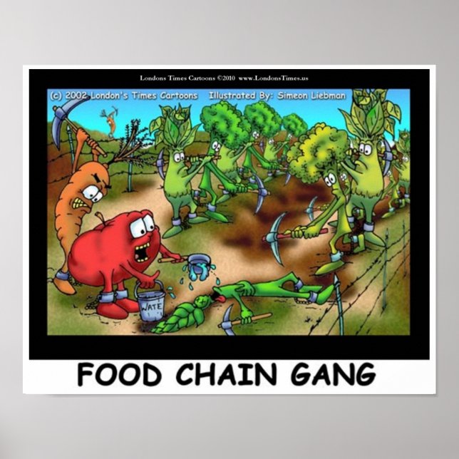 Chaîne alimentaire Gang Funny Art Affiches (Devant)