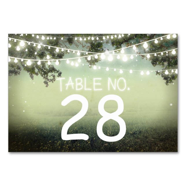 Chaîne allume Mariage Numéro de table Carte Place  (Devant)