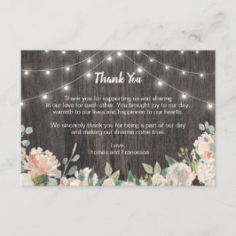 Chaîne bohémienne rustique éclaire le Merci Floral