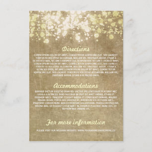 Chaîne de lumières Cartes d'information mariage ru