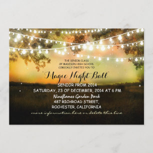 chaîne de lumières Invitations de pros rustiques