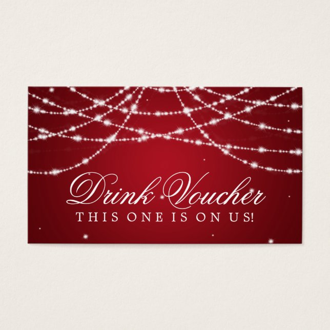 Chaîne d'étincelle mariage Boire Voucher Rouge (Devant)
