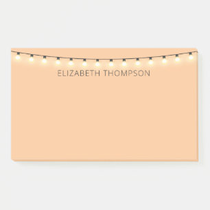 Chaîne Lights sur pêche orange Post-It Notes