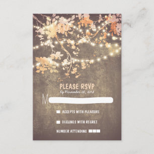 Chaîne lumières moderne mariage rustique cartes RS