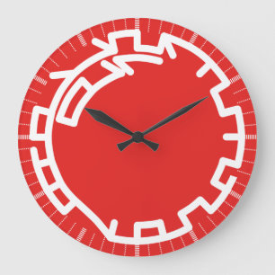 chained number clock pixelat by Masanser Große Wanduhr