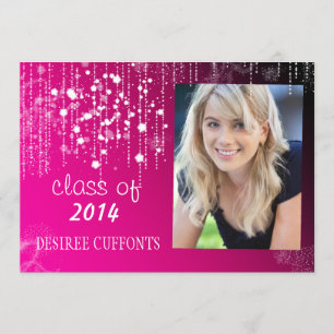 Chaînes de cartes de diplômes en photo rose vif