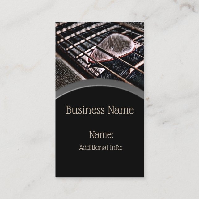 Chaînes De Guitare En Carte de visite En Cuir 6 (Devant)