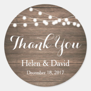 Chaînes légères Merci Mariage Faveur Stickers