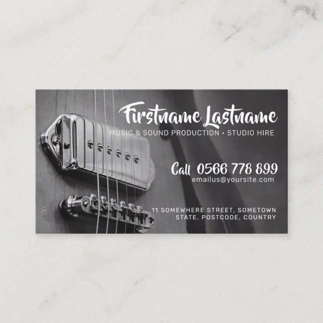 Chaînes Studio Guitar GreyAZ Carte de visite (Devant)