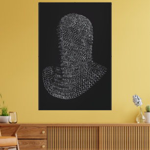 Chainmail Warrior Hood Leinwanddruck