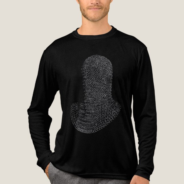 Chainmail Warrior Hood Tri-Blend Shirt (Vorderseite)