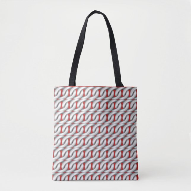 Chains Red Tote Bag Tasche (Vorderseite)