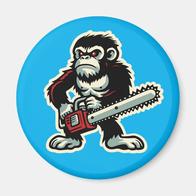 Chainsaw Chimp Magnet (Vorne)