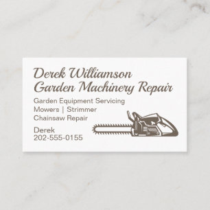 Chainsaw Garden Machinery Reparatur Visitenkarte