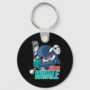 Chainsaw Killer Whale Kostüm Spaß Orca Halloween Schlüsselanhänger