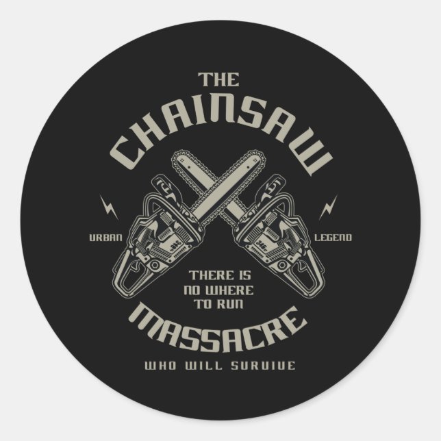 Chainsaw Runder Aufkleber (Vorderseite)
