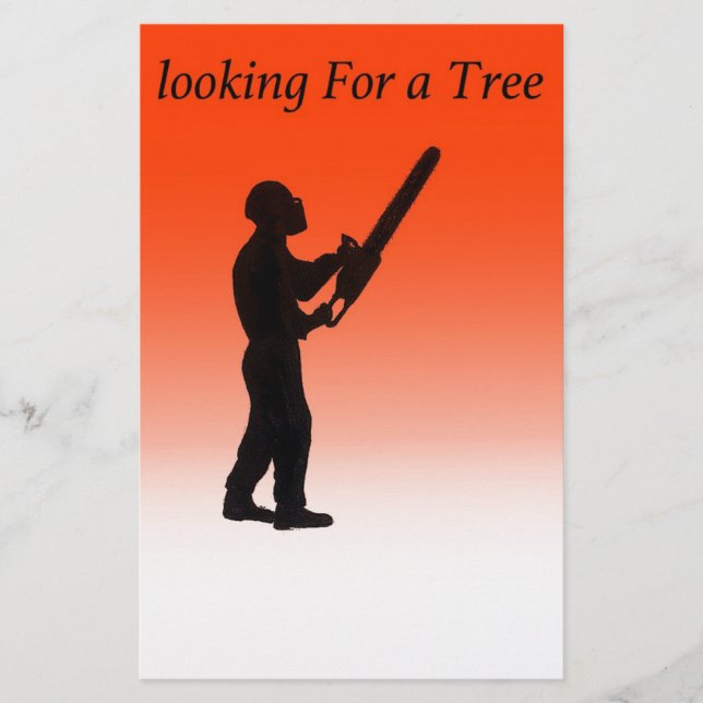 Chainsaw Tree Surgeon Briefpapier (Vorderseite)