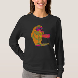 Chainsaw Vaporwave Retro 80er Art Creepy Villa Sar T-Shirt
