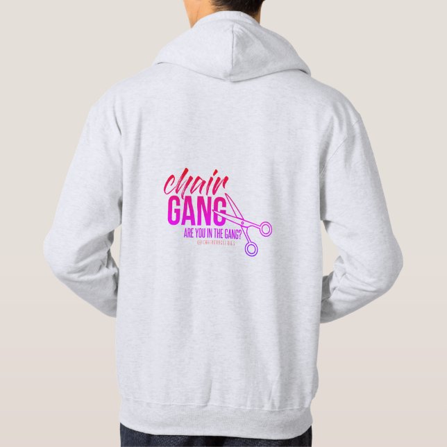 CHAIR GANG graues Logo Hoodie (Rückseite)