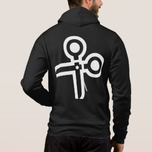 CHAIR GANG große Schere hinten Reißverschluss. Hoodie
