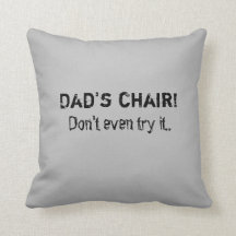 Chaise de papa Porte-taches Gris oreiller à lancer