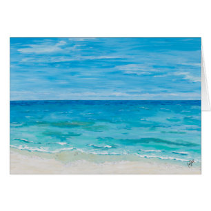 Chaise de plage peinture, se sentir mieux carte