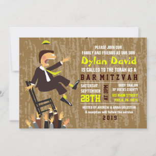 Chaise Hora Dance Bar Mitzvah Invitation