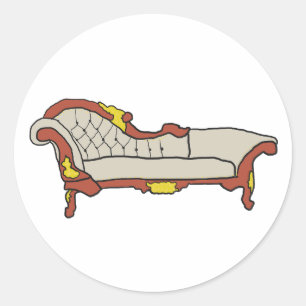 Chaise Longue Runder Aufkleber
