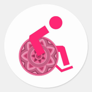 CHAISE ROULANTE STICKER DIFFÉRENTS PERSONNES À CAP