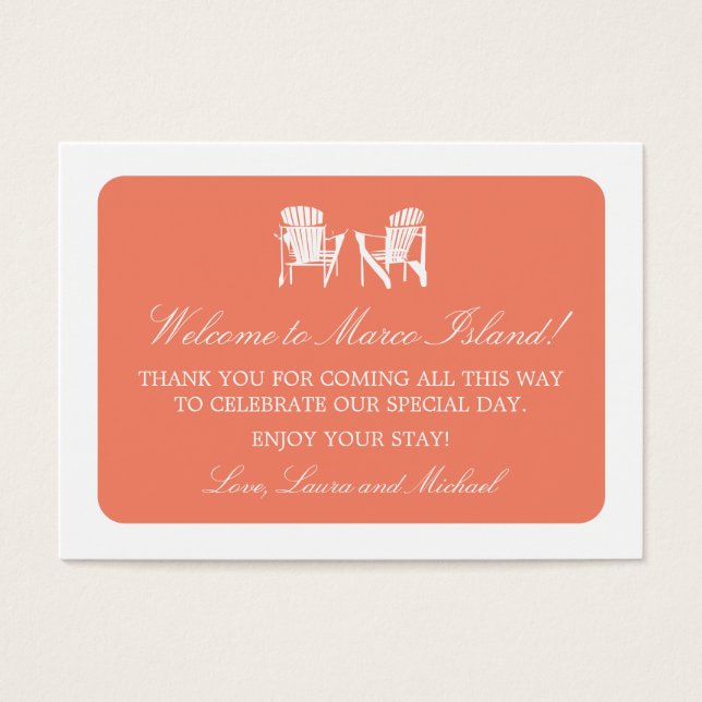 Chaises Adirondack | Étiquette Faveur mariage (Devant)