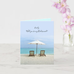 Chaises De Plage Be My Bridesmaid Cartes pliées